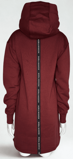 Nora Mikken KADRI WHITE Long Hoodie Burgundy - Džemperi un džemperi ar kapuci - 