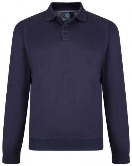 Kam Jeans Džemperis ar Apkakli Tumši Zils - Džemperi un džemperi ar kapuci - Džemperi - 2XL-14XL