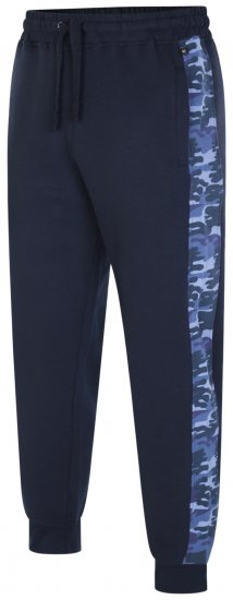 Kam Jeans 236 Panelled Camo Jog Bottoms Navy - Sporta bikses un šorti - Sporta bikses un Sporta šorti - 2XL-12XL