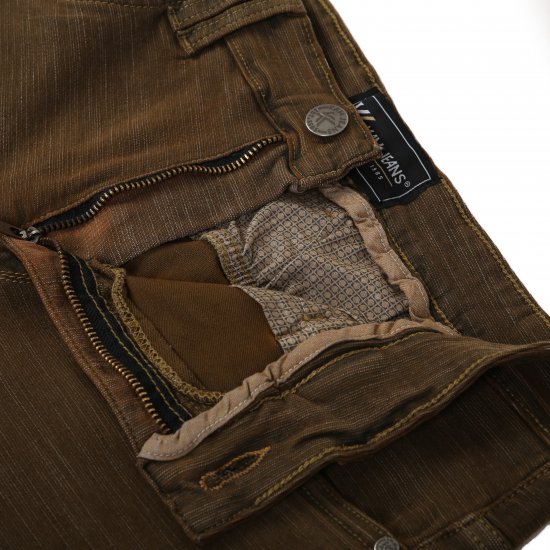 Kam Jeans 264 Slub Weave 5 Pocket Stretch Pants Brown - Džinsi un bikses - Džinsi un Bikses - W40-W70