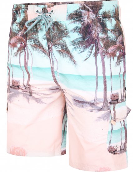 Kam Jeans 3000 Palm Print Cargo Swimshorts - Apakšveļa un peldšorti - Apakšveļa - 2XL-8XL