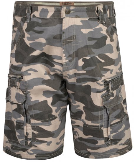 Kam Jeans 329 Short Charcoal Camo - Šorti - Šorti - W40-W60