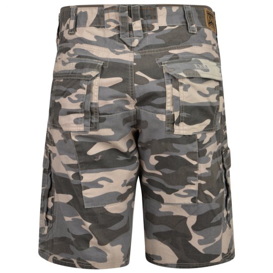 Kam Jeans 329 Short Charcoal Camo - Šorti - Šorti - W40-W60