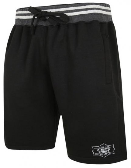 Kam Jeans 3301 Athletic Sports Jog Shorts Black - Sporta bikses un šorti - Sporta bikses un Sporta šorti - 2XL-12XL