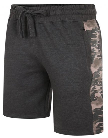 Kam Jeans 3303 Camo Panelled Jog Shorts Charcoal - Sporta bikses un šorti - Sporta bikses un Sporta šorti - 2XL-12XL