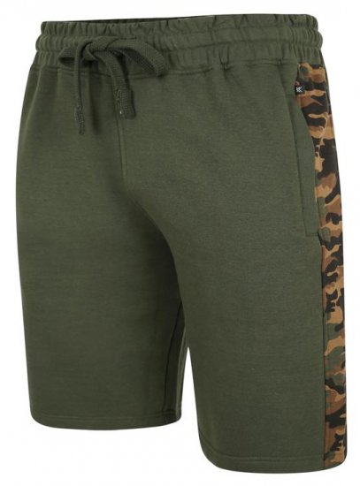 Kam Jeans 3303 Camo Panelled Jog Shorts Khaki - Sporta bikses un šorti - Sporta bikses un Sporta šorti - 2XL-12XL