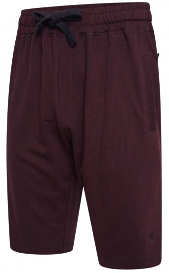 Kam Jeans 3307 Terry Herringbone Sweatshorts Burgundy - Sporta bikses un šorti - Sporta bikses un Sporta šorti - 2XL-12XL