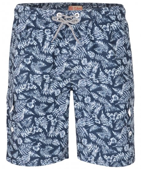 Kam Jeans Leaf Print Swim Shorts Navy - Apakšveļa un peldšorti - Apakšveļa - 2XL-8XL