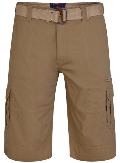 Kam Jeans 343 Cargo Stretch Shorts with Belt Sand - Šorti - Šorti - W40-W60