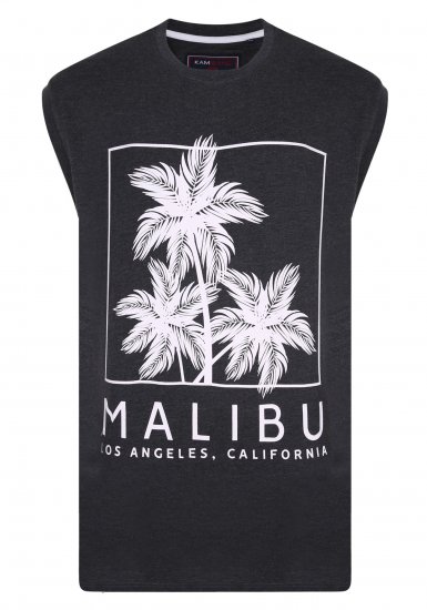 Kam Jeans Malibu Sleeveless Charcoal - T-krekli - T-krekli - 2XL-14XL