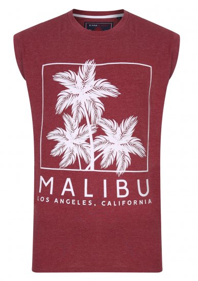Kam Jeans Malibu Sleeveless Wine - T-krekli - T-krekli - 2XL-14XL