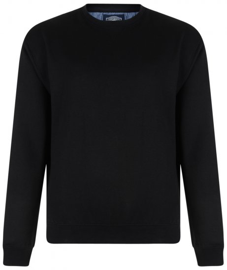 Kam Jeans Sweatshirt Black TALL SIZES - VĪRIEŠU APĢĒRBS MT-6XLT - Apģērbs gariem vīriešiem