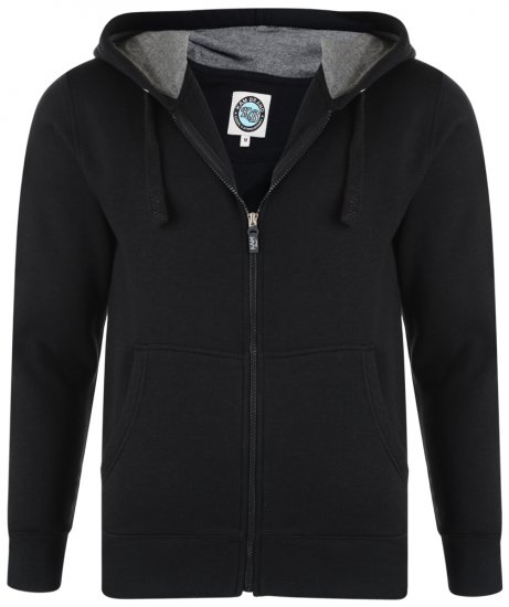 Kam Jeans Hoodie Black TALL SIZES - VĪRIEŠU APĢĒRBS MT-6XLT - Apģērbs gariem vīriešiem