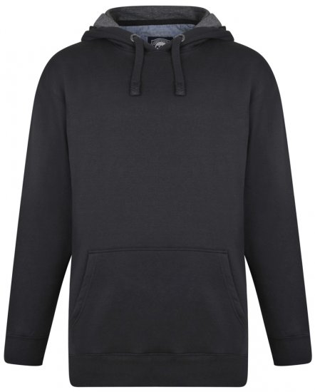 Kam Jeans Crew Neck Džemperis ar Kapuci Melns - Džemperi un džemperi ar kapuci - Džemperi - 2XL-14XL
