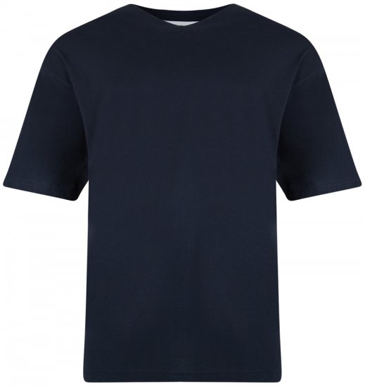 Kam Jeans V-neck T-shirt Navy - T-krekli - T-krekli - 2XL-14XL