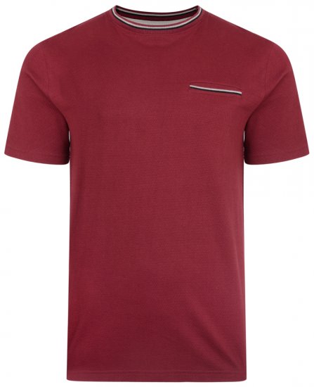 Kam Jeans 5285 T-shirt Burgundy - T-krekli - T-krekli - 2XL-14XL