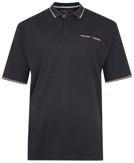 Kam Jeans 5291 Polo Black - Polo krekli - Polo krekli - 2XL-8XL