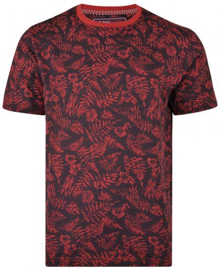 Kam Jeans 5305 T-shirt Burgundy - T-krekli - T-krekli - 2XL-14XL