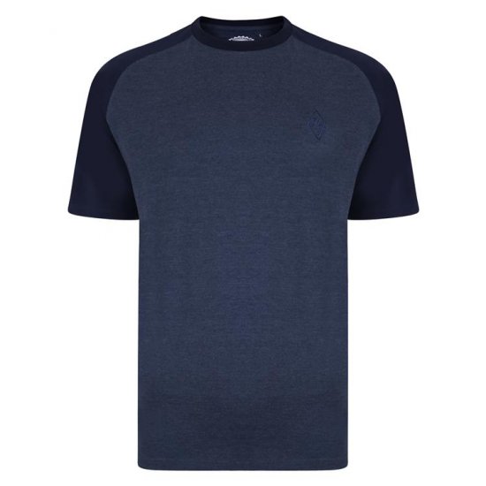 Kam Jeans 5314 Raglan T-Shirt Charcoal/Insignia Twin Pack - T-krekli - T-krekli - 2XL-14XL