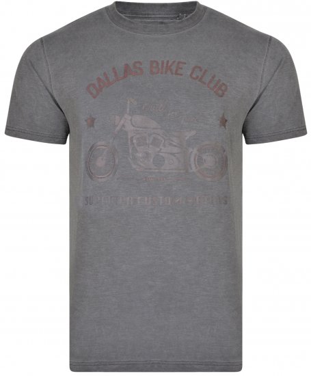 Kam Jeans 5316 Dallas Bike Club T-shirt Charcoal - T-krekli - T-krekli - 2XL-14XL
