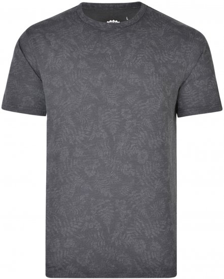Kam Jeans 5324 All over printed T-shirts Charcoal - T-krekli - T-krekli - 2XL-14XL