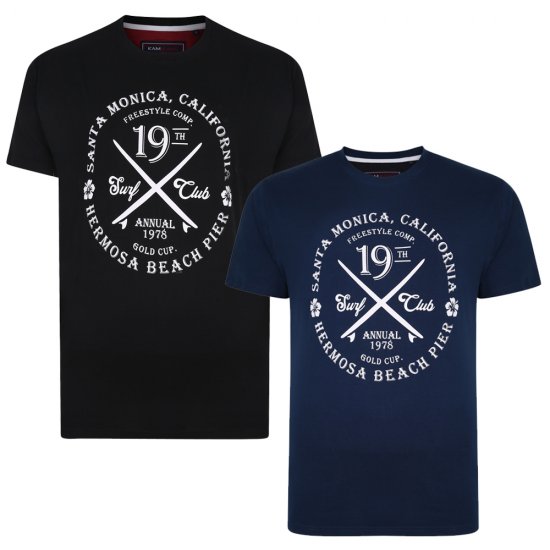 Kam Jeans 5331 Twin pack California Tee - T-krekli - T-krekli - 2XL-14XL