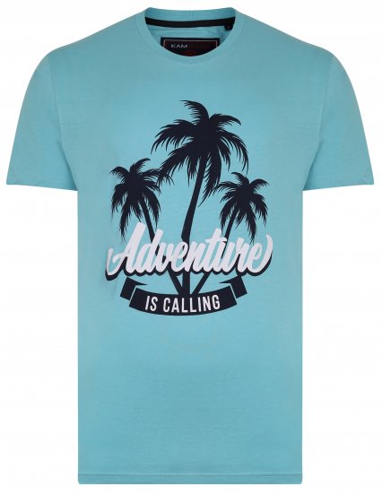 Kam Jeans 5332 Adventure T-Shirt Aqua - T-krekli - T-krekli - 2XL-14XL