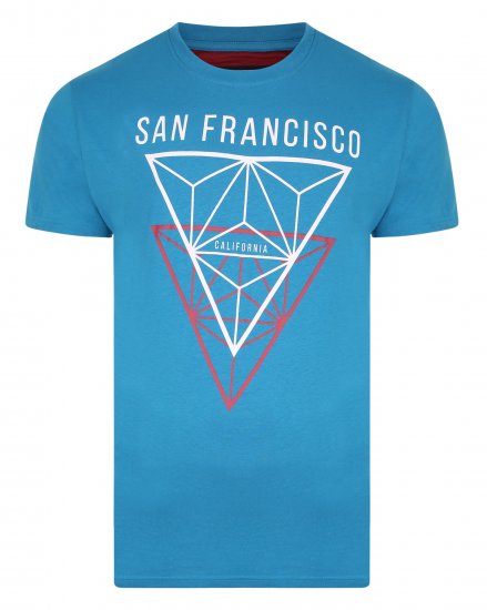 Kam Jeans 5334 San Fransisco Tee Blue - T-krekli - T-krekli - 2XL-14XL
