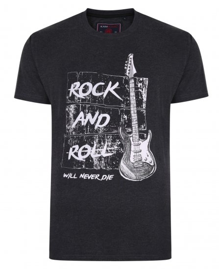 Kam Jeans 5338 Rock And Roll Tee Charcoal - T-krekli - T-krekli - 2XL-14XL