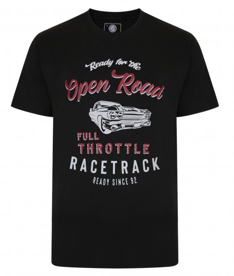 Kam Jeans 5342 Open Road Tee Black - T-krekli - T-krekli - 2XL-14XL