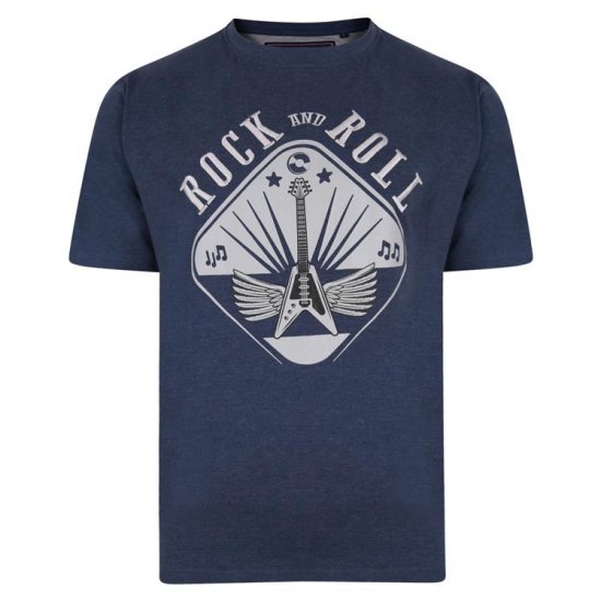 Kam Jeans 5349 Rock N Roll T-shirt Indigo - T-krekli - T-krekli - 2XL-14XL