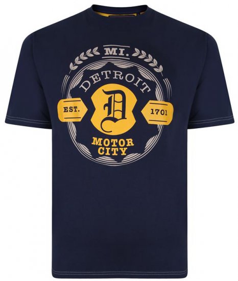 Kam Jeans 5350 Detroits Motors T-shirt Indigo - T-krekli - T-krekli - 2XL-14XL