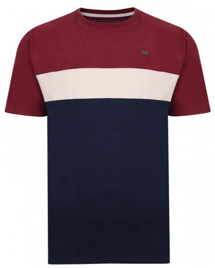 Kam Jeans 5357 Cut & Saw Peach Finish T-Shirt Burgundy - T-krekli - T-krekli - 2XL-14XL