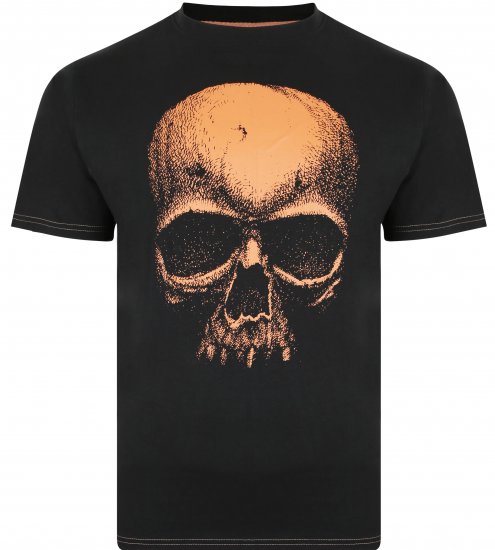 Kam Jeans 5374 Ghost Skull Print T-shirt Black - T-krekli - T-krekli - 2XL-14XL