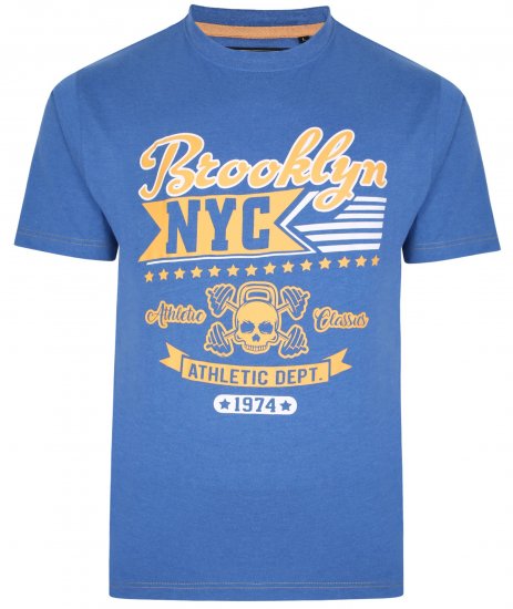 Kam Jeans 5389 Brooklyn NYC T-Shirt Blue - T-krekli - T-krekli - 2XL-14XL