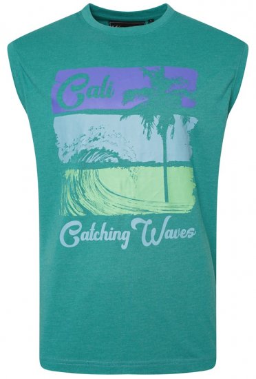 Kam Jeans 5397 California Sleeveless Tee Emerald - T-krekli - T-krekli - 2XL-14XL