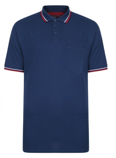 Kam Jeans Polo with Pocket Insignia Blue - Polo krekli - Polo krekli - 2XL-8XL