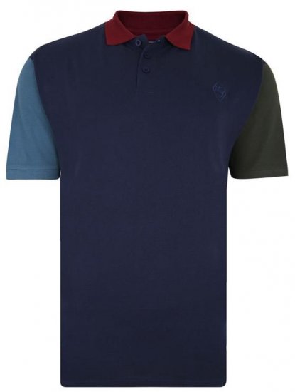Kam Jeans 5437 Block Panel Pique Polo - Polo krekli - Polo krekli - 2XL-8XL