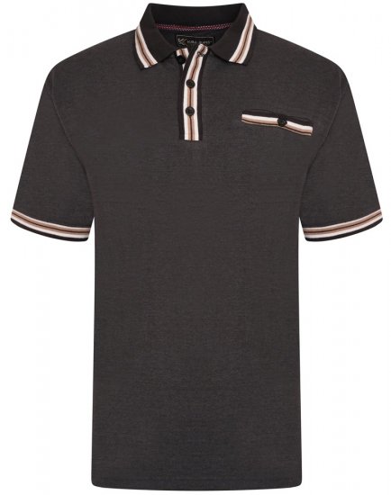 Kam Jeans 5464 Pique Polo Charcoal - Polo krekli - Polo krekli - 2XL-8XL