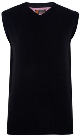 Kam Jeans Trikotāžas Apakškrekls ar V-veida Izgriezumu Melns - Džemperi un džemperi ar kapuci - Džemperi - 2XL-14XL