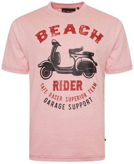 Kam Jeans 5701 Beach Rider Tee Pink - T-krekli - T-krekli - 2XL-14XL