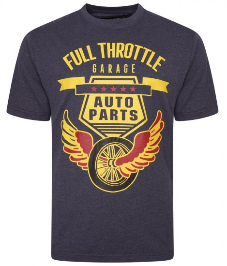 Kam Jeans 5703 Full Throttle T-Shirt Indigo - T-krekli - T-krekli - 2XL-14XL