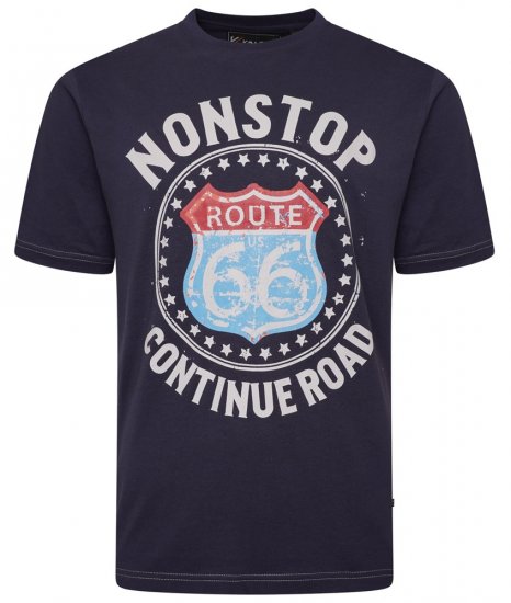 Kam Jeans 5708 Route 66 T-Shirt Navy - T-krekli - T-krekli - 2XL-14XL