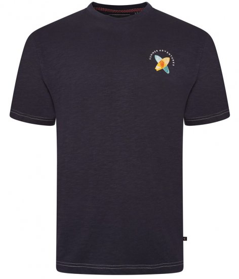 Kam Jeans 5709 Summer Adventure Print Tee Indigo - T-krekli - T-krekli - 2XL-14XL