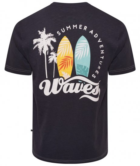 Kam Jeans 5709 Summer Adventure Print Tee Indigo - T-krekli - T-krekli - 2XL-14XL