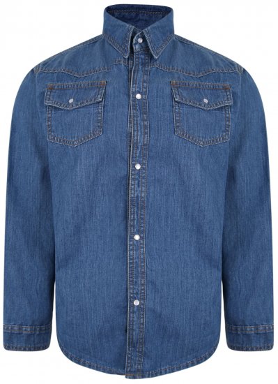 Kam Jeans 602 Denim Shirt Stonewash - Krekli - Krekli - 2XL-8XL