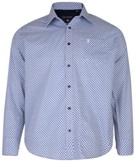 Kam Jeans 6154 Long Sleeve Dobby Print Shirt - Krekli - Krekli - 2XL-8XL