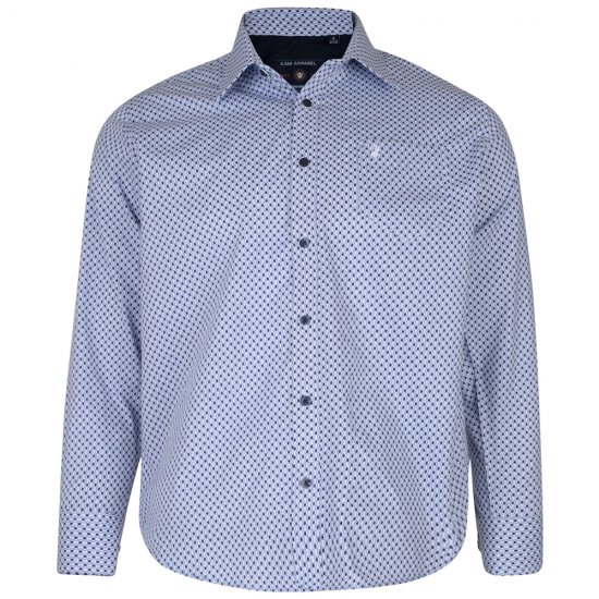 Kam Jeans 6154 Long Sleeve Dobby Print Shirt - Krekli - Krekli - 2XL-8XL