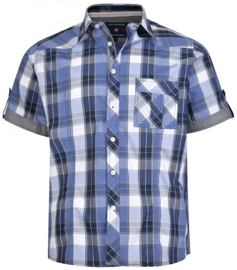 Kam Jeans 6165 Short Sleeve Shirt Navy - Krekli - Krekli - 2XL-8XL