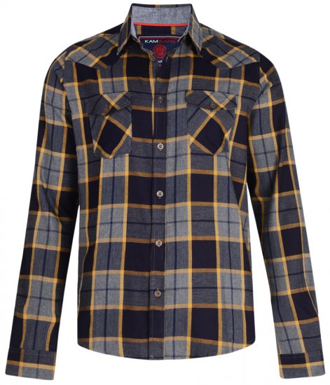 Kam Jeans 6172 Long Sleeve Shirt Grey - Krekli - Krekli - 2XL-8XL